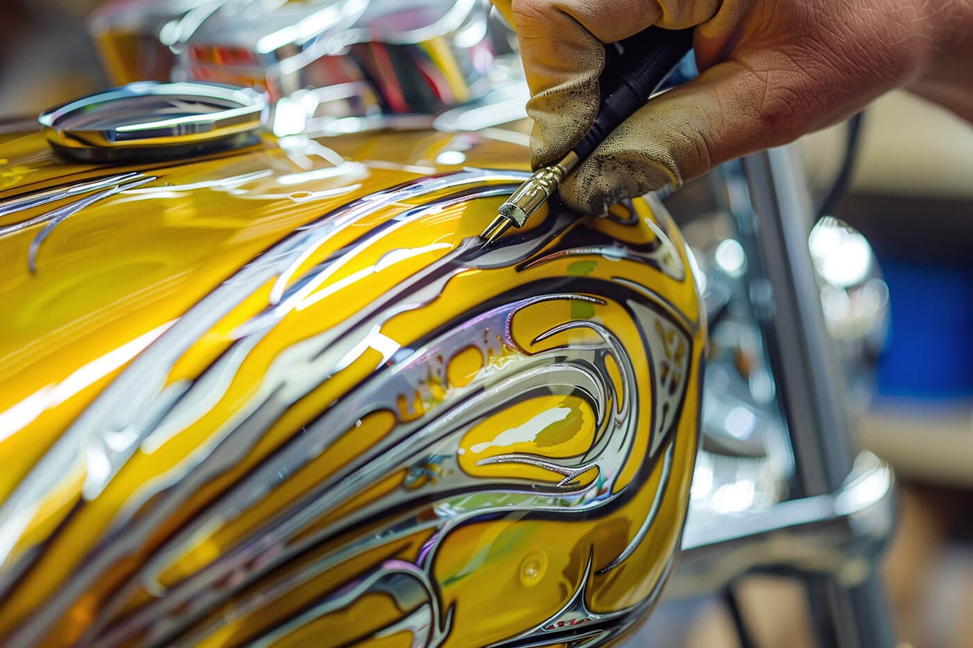 Airbrush auf dem Motorradtank: So gestalten Sie Ihr individuelles Design