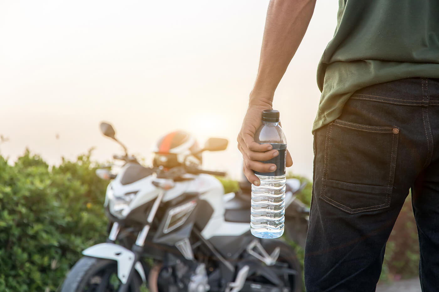 Anderthalb Kilo leichter am Abend: Dehydrierung auf dem Motorrad